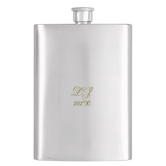 LJ Monogram Elegant Modern Wedding Flacon (Voorkant)