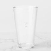 LJ Monogram Elegant Modern Wedding Glas (Achterkant)