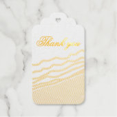 LJ Monogram Elegante Strandbruiloft Cadeaulabels (Voorkant)