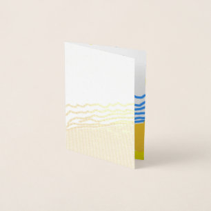 LJ Monogram Elegante Strandbruiloft Dank u Folie Kaarten