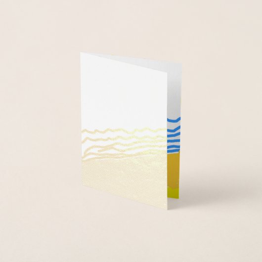 LJ Monogram Elegante Strandbruiloft Dank u Folie Kaarten (Voorkant)