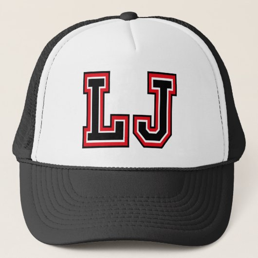 LJ Monogram Trucker Hat Pet (Voorkant)