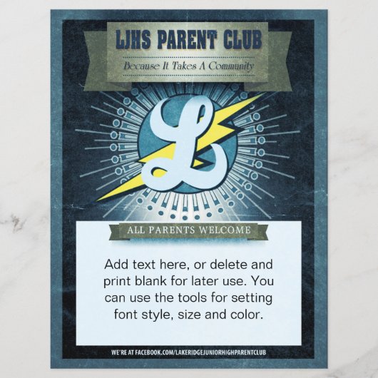 LJHS Parent Club Flyer kleur (Voorkant)
