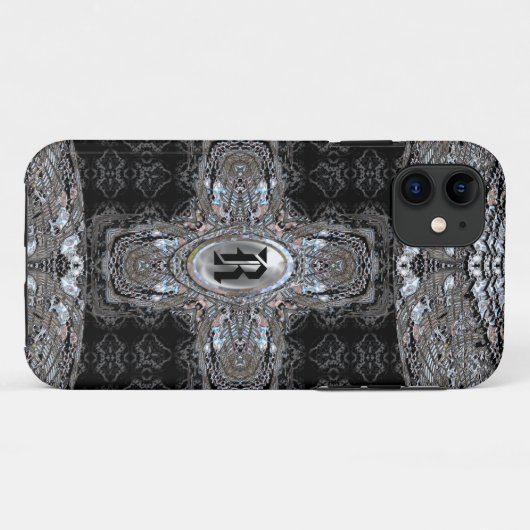 LJP Cross Elegant Monogram Case-Mate iPhone Case (Achterkant (horizontaal))