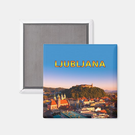 Ljubljana 002U Magneet (Voorkant / Achterkant)