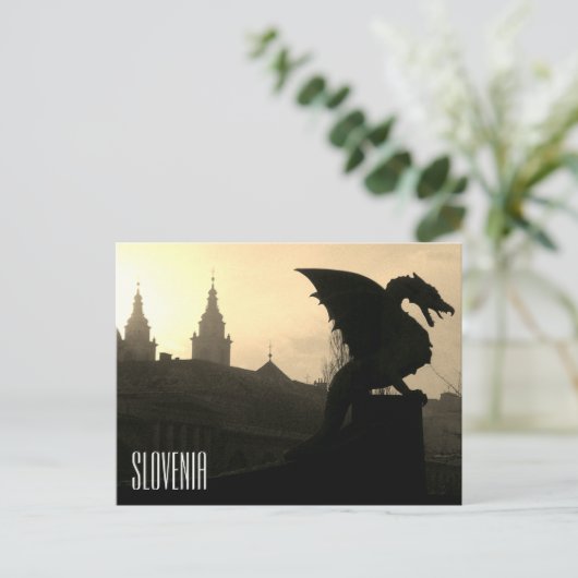 ljubljana dragon bridge briefkaart (Staand voorkant)