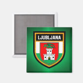 Ljubljana Flag Magneet (Voorkant / Achterkant)