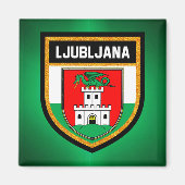 Ljubljana Flag Magneet (Voorkant)