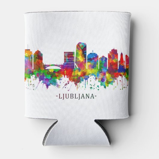 Ljubljana Skyline Blikjeskoeler (Voorkant)