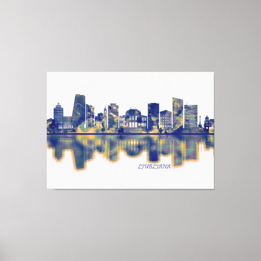 Ljubljana Skyline Canvas Afdruk (Voorkant)