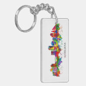 Ljubljana Skyline Sleutelhanger (Voorkant Links)