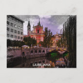 Ljubljana Sloveens Architectuur Briefkaart (Voorkant)
