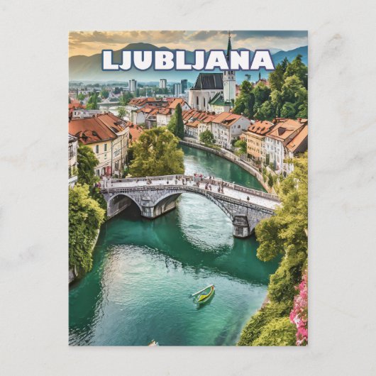 Ljubljana, Sloveens juweel Briefkaart (Voorkant)