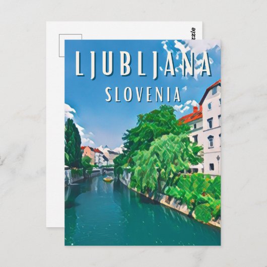 Ljubljana, Sloveense parel Briefkaart (Voorkant / Achterkant)