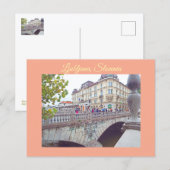 Ljubljana, Slovenia Capital Briefkaart (Voorkant / Achterkant)