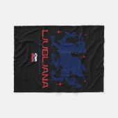 Ljubljana Slovenia City Of Dragons Patriotic Drago Fleece Deken (Voorkant (Horizontaal))
