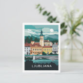 Ljubljana, Slovenië Briefkaart (Staand voorkant)