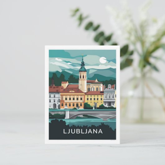 Ljubljana, Slovenië Briefkaart (Staand voorkant)
