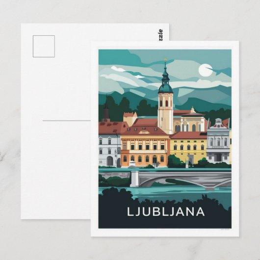 Ljubljana, Slovenië Briefkaart (Voorkant / Achterkant)