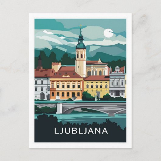 Ljubljana, Slovenië Briefkaart (Voorkant)