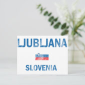 Ljubljana Slovenië Design Briefkaart (Staand voorkant)