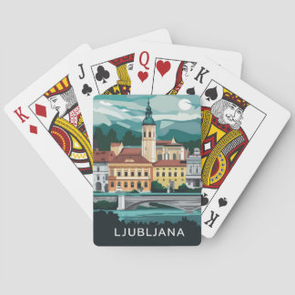 Ljubljana, Slovenië Pokerkaarten