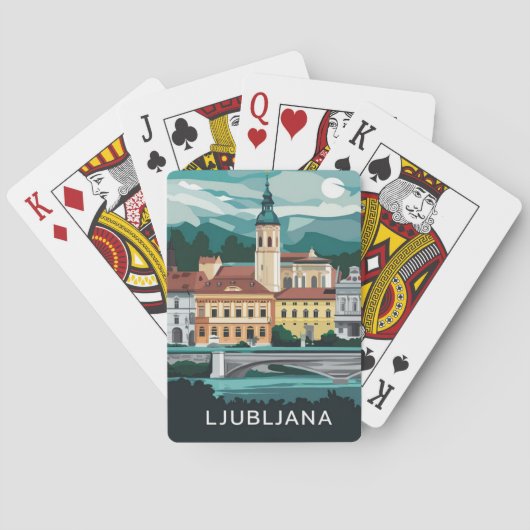 Ljubljana, Slovenië Pokerkaarten (Achterkant)