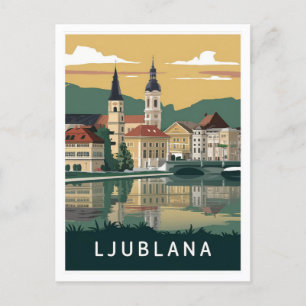 Ljubljana, Slovenië Reizen Briefkaart