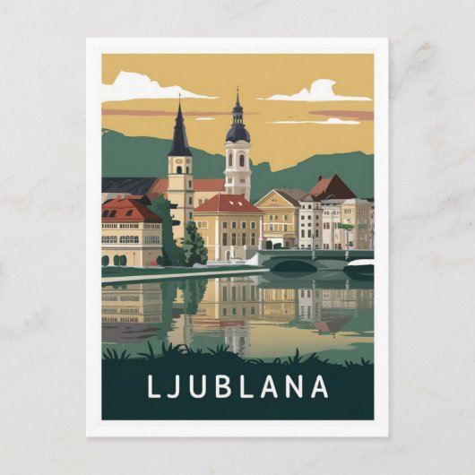 Ljubljana, Slovenië Reizen Briefkaart (Voorkant)