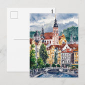 Ljubljana, Slovenië Reizen Schilderen Briefkaart (Voorkant / Achterkant)