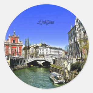 Ljubljana Slovenië Ronde Sticker