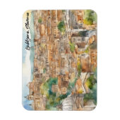 Ljubljana Slovenië Silhouet Waterverf Schilderen Magneet (Verticaal)