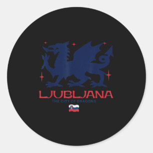 Ljubljana Slovenië Stad van Draken Patriottische D Ronde Sticker