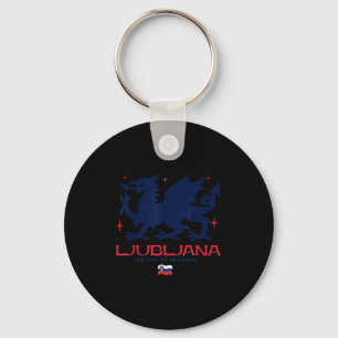 Ljubljana Slovenië Stad Van Draken Patriottische D Sleutelhanger