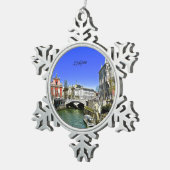 Ljubljana Slovenië Tin Sneeuwvlok Ornament (Rechts)