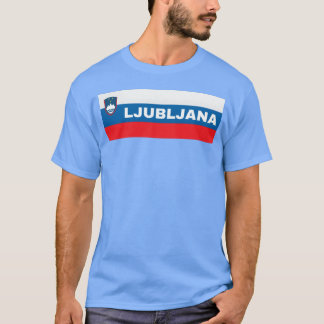 Ljubljana Stad in Sloveense Vlag familie T-shirt