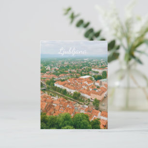 Ljubljana stadsgezicht, Slovenië Reis Souvenir Feestdagenkaart