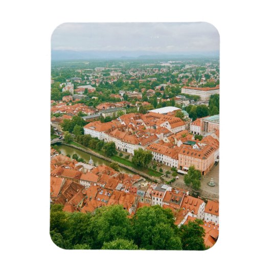 Ljubljana van bovenaf magneet (Verticaal)