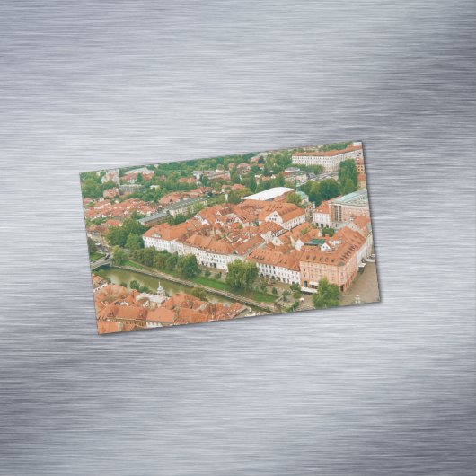 Ljubljana van bovenaf magnetisch visitekaartje (Voorbeeld)