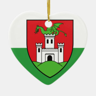 Ljubljana, vlag van Slowakije Keramisch Ornament
