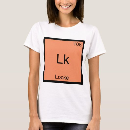 Lk - Locke Grappig Element Chemie Symbool T-Shirt (Voorkant)
