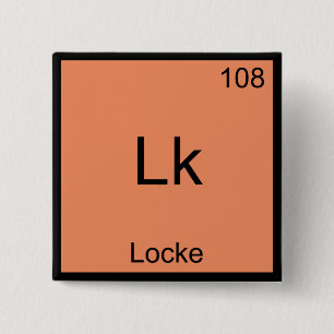 Lk - Locke Grappig Element Chemie Symbool T-Shirt Vierkante Button 5,1 Cm
