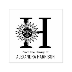 LK Zonnestralen met gezicht over enkele initiële n Zelfinktende Stempel