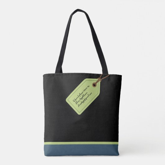 L'Kovod Shabbos Kodesh Shabbat Personalized Shul Tote Bag (Achterkant)