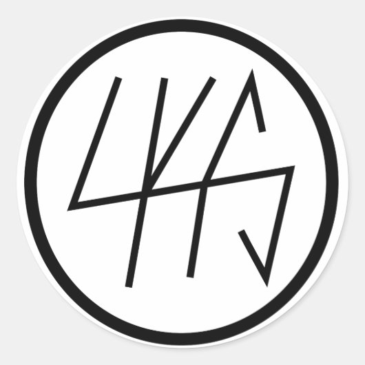 LKS Logo Ronde Glanzende Sticker (Voorkant)