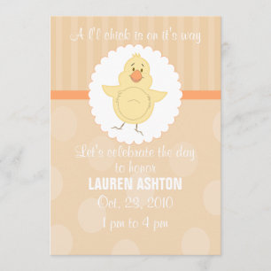 L'l Chick Baby shower Invitation Kaart