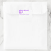 ll Girl - Handball Vierkante Sticker (Tas)