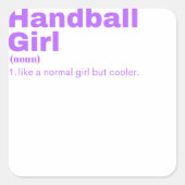 ll Girl - Handball Vierkante Sticker (Voorkant)