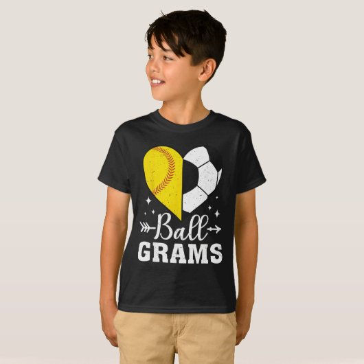Ll Grams Funny Softll Soccer Grams  T-shirt (Voorkant volledig)
