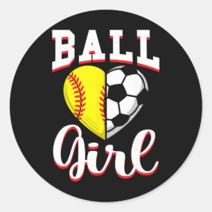 Ll Meisje Zachtaardigll Voetbal Fans Cadeaus Vrouw Ronde Sticker